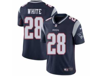 Men's Nike New England Patriots #28 James White Vapor Untouchable Limited Navy Blue Team Color NFL Jersey
