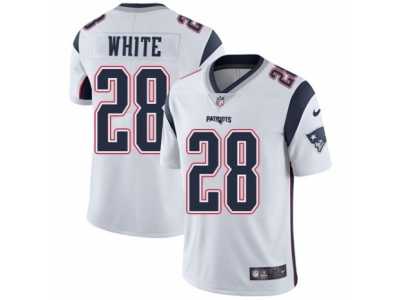 Men's Nike New England Patriots #28 James White Vapor Untouchable Limited White NFL Jersey