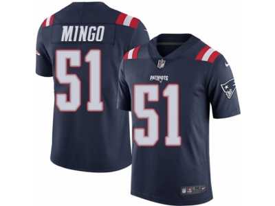 Men's Nike New England Patriots #51 Barkevious Mingo Limited Navy Blue Rush NFL Jersey