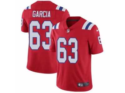 Men's Nike New England Patriots #63 Antonio Garcia Vapor Untouchable Limited Red Alternate NFL Jersey