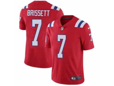 Men's Nike New England Patriots #7 Jacoby Brissett Vapor Untouchable Limited Red Alternate NFL Jersey