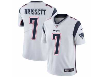 Men's Nike New England Patriots #7 Jacoby Brissett Vapor Untouchable Limited White NFL Jersey