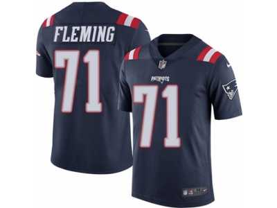 Men's Nike New England Patriots #71 Cameron Fleming Limited Navy Blue Rush NFL Jersey
