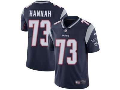 Men's Nike New England Patriots #73 John Hannah Vapor Untouchable Limited Navy Blue Team Color NFL Jersey