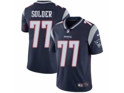 Men's Nike New England Patriots #77 Nate Solder Vapor Untouchable Limited Navy Blue Team Color NFL Jersey