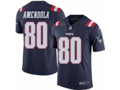 Men's Nike New England Patriots #80 Danny Amendola Navy Blue Stitched NFL Limited Rush Jersey
