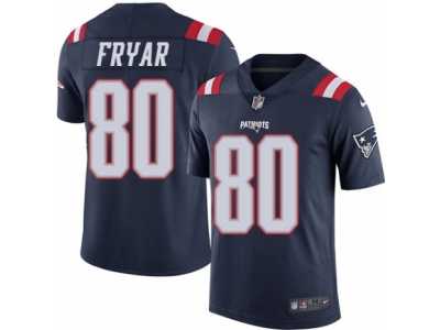 Men's Nike New England Patriots #80 Irving Fryar Limited Navy Blue Rush NFL Jersey