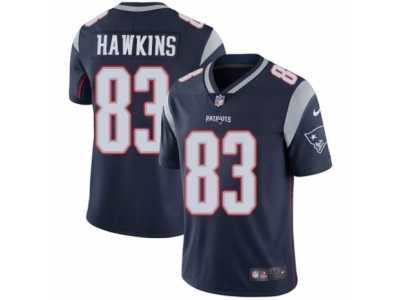 Men's Nike New England Patriots #83 Lavelle Hawkins Vapor Untouchable Limited Navy Blue Team Color NFL Jersey
