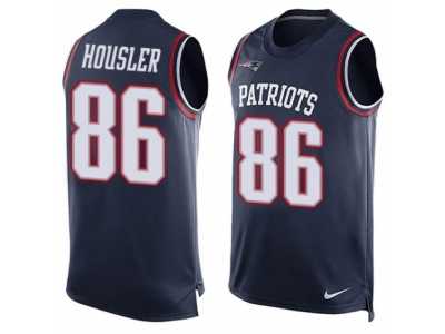 Men's Nike New England Patriots #86 Rob Housler Limited Navy Blue Player Name & Number Tank Top NFL Jersey