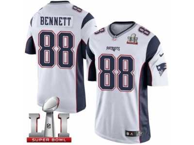 Men's Nike New England Patriots #88 Martellus Bennett Limited White Super Bowl LI 51 NFL Jersey