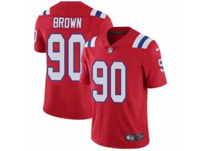 Men's Nike New England Patriots #90 Malcom Brown Vapor Untouchable Limited Red Alternate NFL Jersey