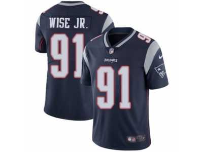 Men's Nike New England Patriots #91 Deatrich Wise Jr Vapor Untouchable Limited Navy Blue Team Color NFL Jersey