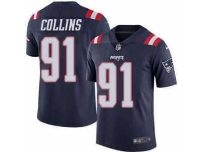 Men's Nike New England Patriots #91 Jamie Collins Navy Blue Stitched NFL Limited Rush Jersey
