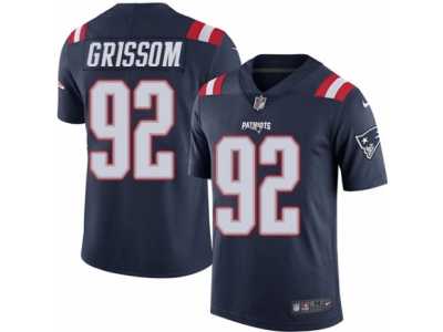 Men's Nike New England Patriots #92 Geneo Grissom Limited Navy Blue Rush NFL Jersey