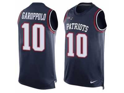 Nike New England Patriots #10 Jimmy Garoppolo Navy Blue Team Color Men's Stitched NFL Limited Tank Top Jersey