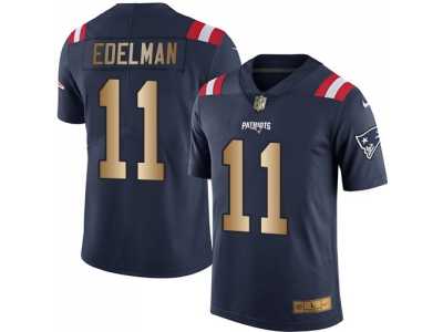 Nike New England Patriots #11 Julian Edelman Navy Blue Men's Stitched NFL Limited Gold Rush Jersey