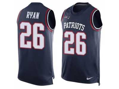 Nike New England Patriots #26 Logan Ryan Navy Blue Team Color Men's Stitched NFL Limited Tank Top Jersey