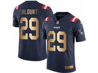 Nike New England Patriots #29 LeGarrette Blount Navy Blue Men's Stitched NFL Limited Gold Rush Jersey