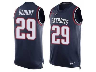Nike New England Patriots #29 LeGarrette Blount Navy Blue Team Color Men\'s Stitched NFL Limited Tank Top Jersey