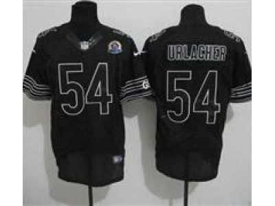 Nike Bears #54 Brian Urlacher Black With Hall of Fame 50th Patch NFL Elite Jersey