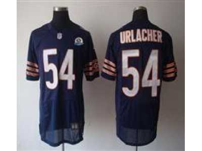 Nike Bears #54 Brian Urlacher Navy Blue With Hall of Fame 50th Patch NFL Elite Jersey
