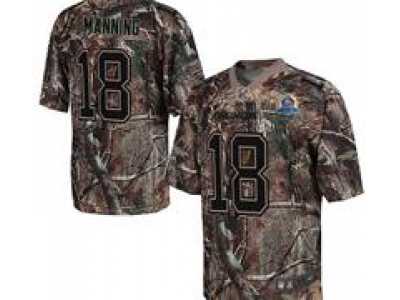 Nike Broncos #18 Peyton Manning Camo With Hall of Fame 50th Patch NFL Elite Jersey