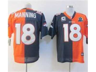 Nike Broncos #18 Peyton Manning With Hall of Fame 50th Patch NFL Elite Jersey