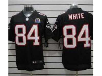 Nike Falcons #84 Roddy White Black With Hall of Fame 50th Patch NFL Elite Jersey