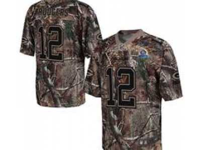 Nike Packers #12 Aaron Rodgers Camo With Hall of Fame 50th Patch NFL Elite Jersey