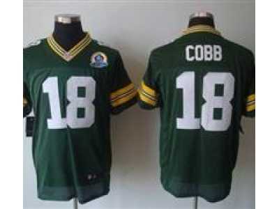 Nike Packers #18 Randall Cobb Green With Hall of Fame 50th Patch NFL Elite Jersey