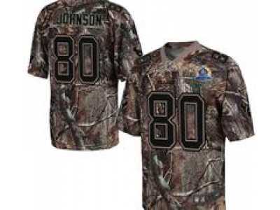 Nike Texans #80 Andre Johnson Camo With Hall of Fame 50th Patch NFL Elite Jersey