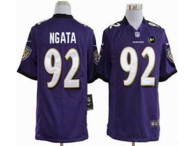Nike Baltimore Ravens #92 Haloti Ngata purple jerseys[game Art Patch]