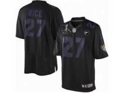 2013 Nike Super Bowl XLVII NFL Baltimore Ravens #27 ray rice black jerseys(impact Limited Art Patch)