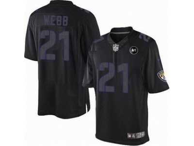 Nike Baltimore Ravens #21 webb black jerseys[Impact Limited Art Patch]