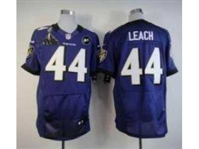 2013 Nike Super Bowl XLVII NFL Baltimore Ravens #44 leach purple jerseys(Elite Art Patch)