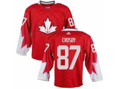 Men Adidas Team Canada #87 Sidney Crosby Red 2016 World Cup Ice Hockey Jersey