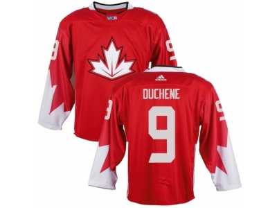 Men Adidas Team Canada #9 Matt Duchene Red 2016 World Cup Ice Hockey Jersey