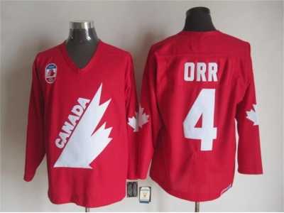 NHL Team Canada Olympic #4 Orr red jerseys