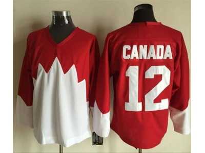 Olympic CA. #12 Canada RedWhite 1972 Commemorative CCM Stitched NHL Jersey
