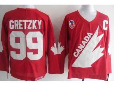 Team Canada #99 Gretzky Throwback Jersey red