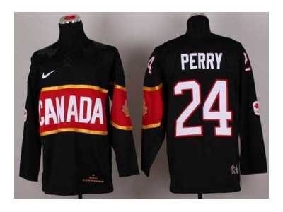 nhl jerseys team canada #24 perry black[2014 winter olympics]