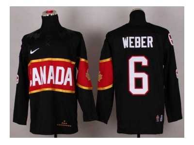nhl jerseys team canada #6 weber black[2014 winter olympics]