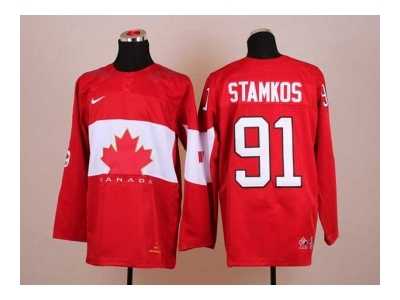nhl jerseys team canada olympic #91 stamkos red[2014 new]