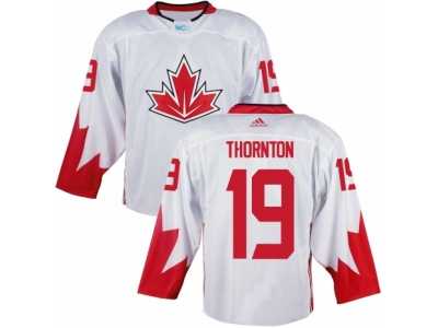 Youth Adidas Team Canada #19 Joe Thornton Authentic White Home 2016 World Cup Ice Hockey Jersey
