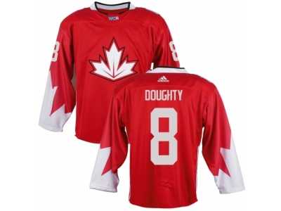 Youth Adidas Team Canada #8 Drew Doughty Premier Red Away 2016 World Cup Ice Hockey Jersey