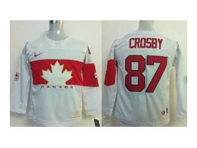 youth nhl jerseys team canada olympic #87 crosby white[2014 new]