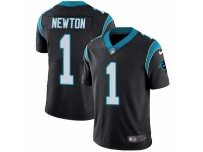 Men's Nike Carolina Panthers #1 Cam Newton Vapor Untouchable Limited Black Team Color NFL Jersey