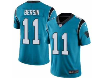 Men's Nike Carolina Panthers #11 Brenton Bersin Limited Blue Rush NFL Jersey