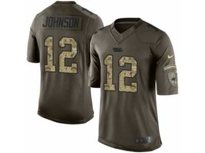 Men's Nike Carolina Panthers #12 Charles Johnson Limited Green Salute to Service NFL Jersey