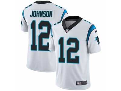 Men's Nike Carolina Panthers #12 Charles Johnson Vapor Untouchable Limited White NFL Jersey